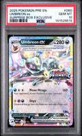 2025 Pokemon Prismatic Evolution Umbreon EX Surprise Box Exclusive PSA 10 60/131