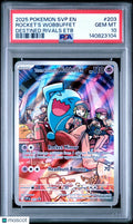 2025 Pokemon SVP EN Black Star Promo Rockets Wobbuffet Destined Rivals Etb PSA10