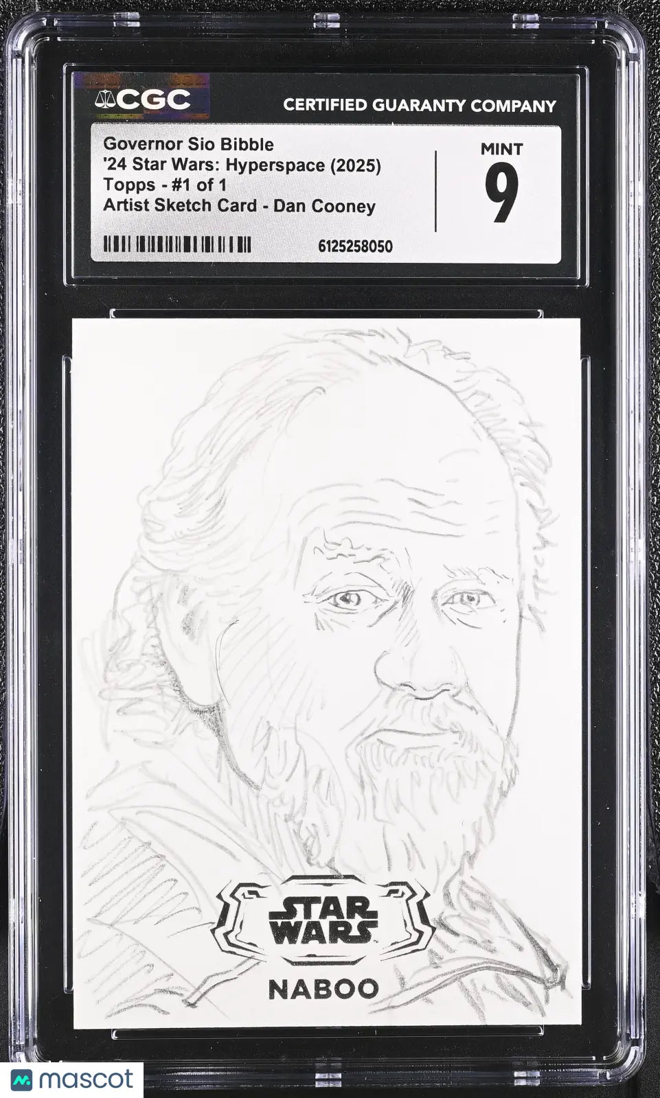 2025 Star Wars '24 : Hyperspace Governor Sio Bibble Art Card #1 of 1 CGC 9