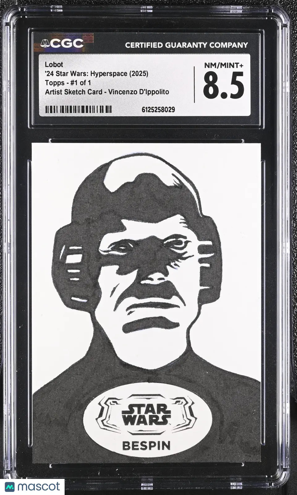 2025 Star Wars '24 : Hyperspace Lobot Art Card #1 of 1 CGC 8.5