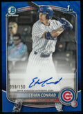2025 Topps 1st Bowman Chrome Prospects Auto Blue Wave Ethan Conrad /150