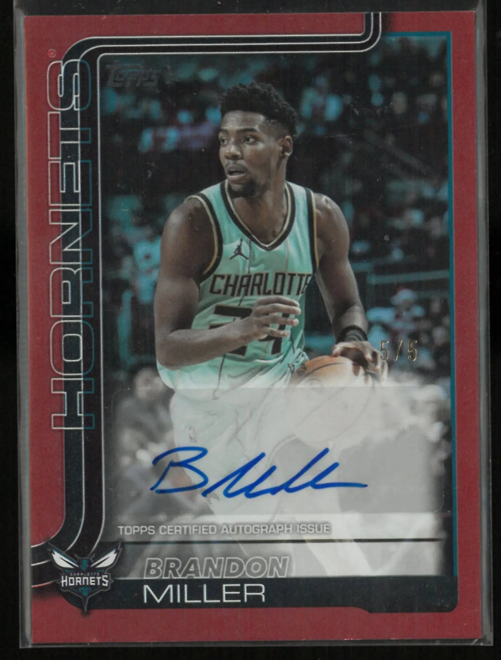 2025 Topps Autograph Brandon Miller Auto Red /5
