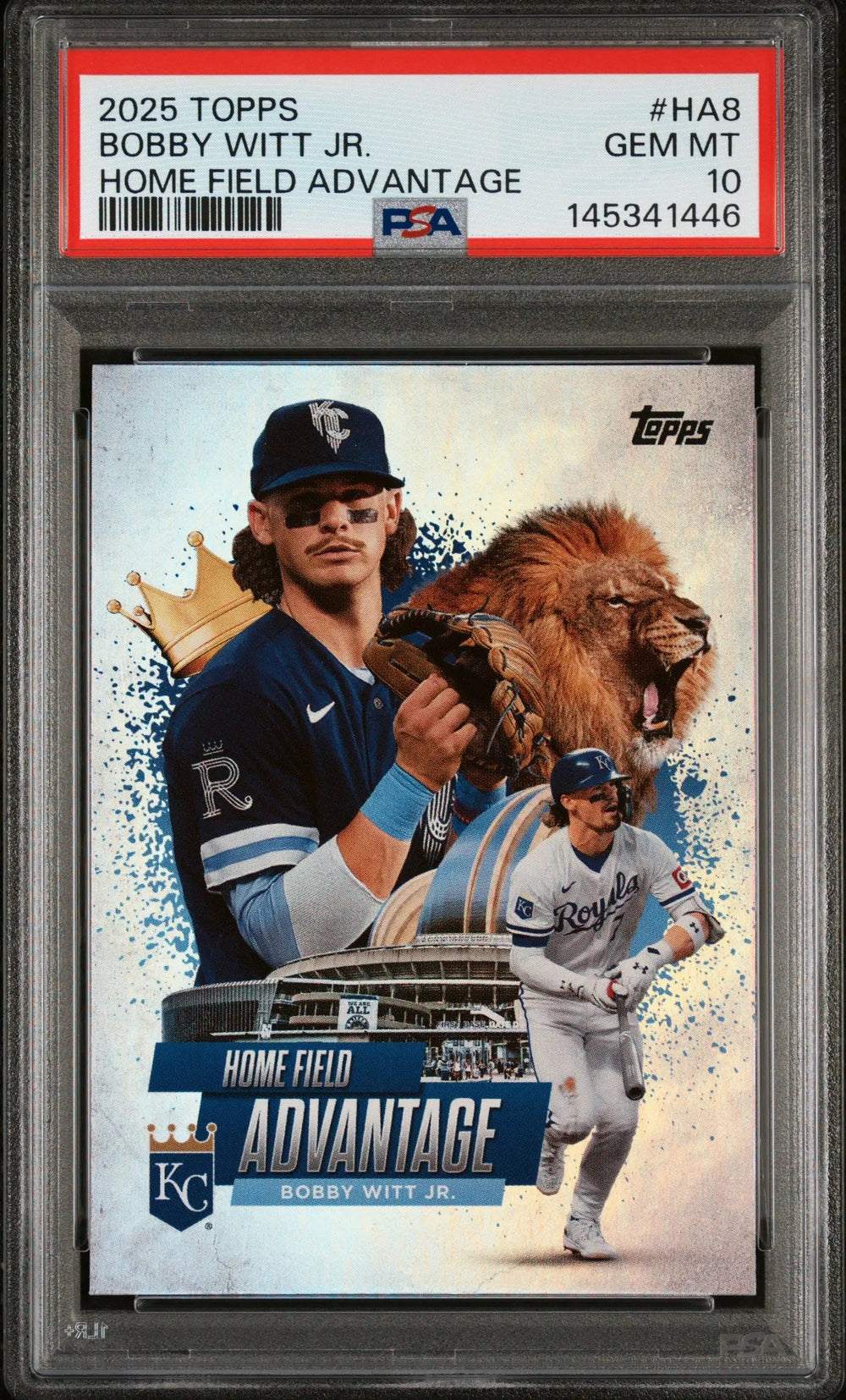 2025 Topps Baseball Home Field Advantage Bobby Witt JR. #HA8 PSA 10