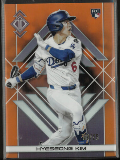 2025 Topps Baseball Transcendent Orange Rookie Hyeseong Kim /25