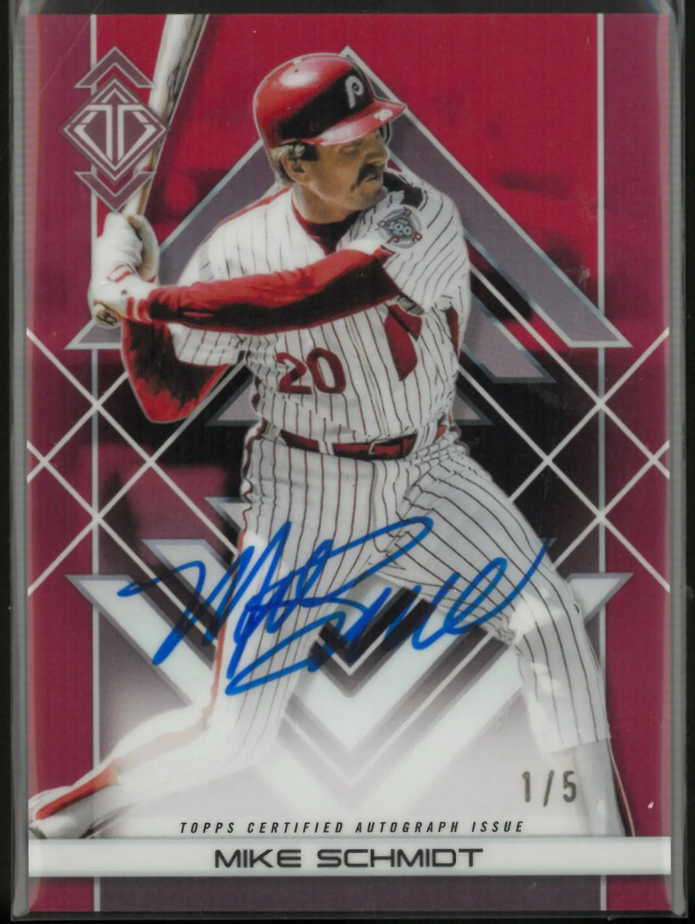 2025 Topps Baseball Transcendent Red Icons Chrome Auto Mike Schmidt /5