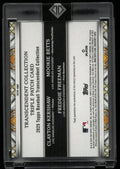 2025 Topps Baseball Transcendent Triple Patch Dodgers Kershaw Betts Freeman /5