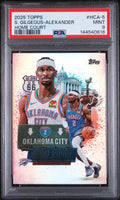 2025 Topps Basketball Home Court Shai Gilgeous-Alexander #HCA-5 PSA 9