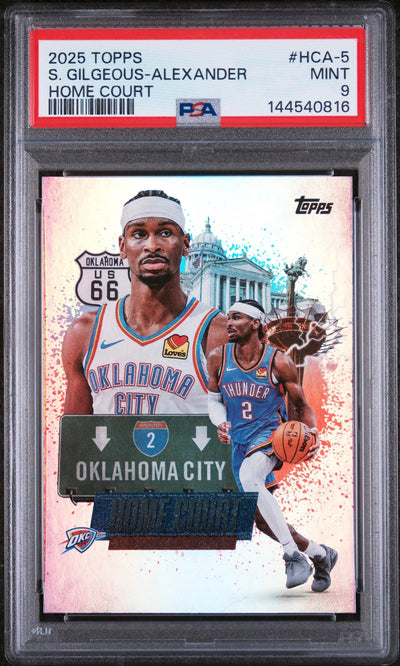 2025 Topps Basketball Home Court Shai Gilgeous-Alexander #HCA-5 PSA 9