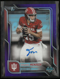 2025 Topps Bowman Chrome Prospect Auto University Fernando Mendoza Purple /75
