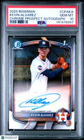 2025 Topps Bowman Chrome Prospect Autographs Kevin Alvarez Auto PSA 10