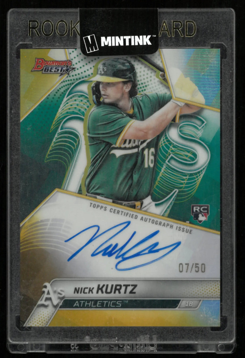 2025 Topps Bowman's Best Autograph Card Nick Kurtz RC Rookie /50