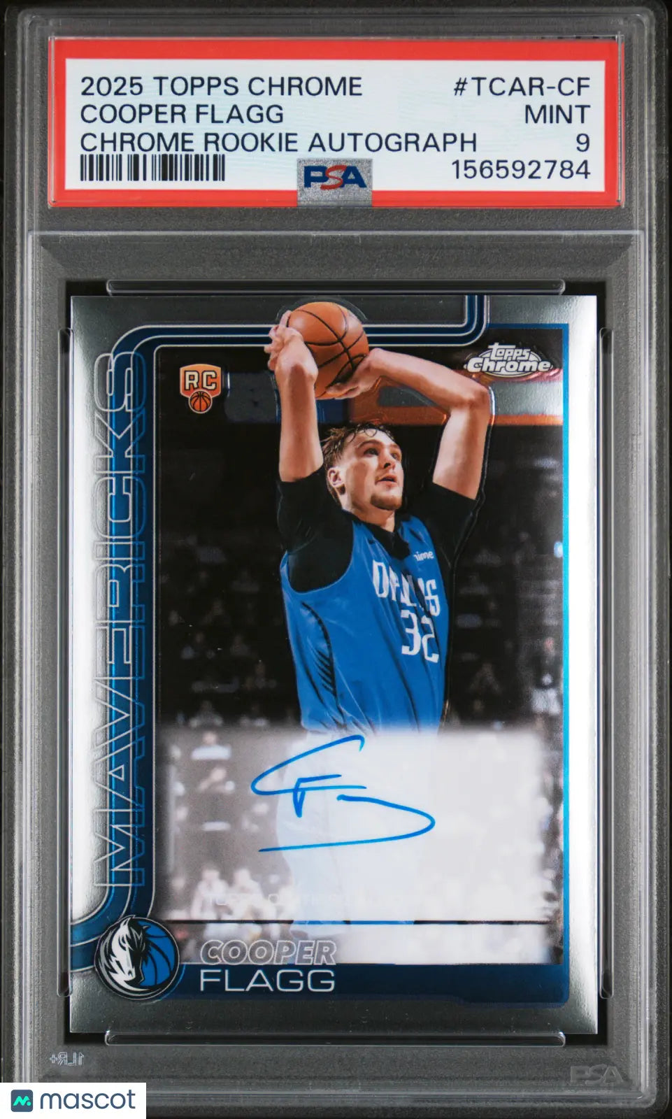 2025 Topps Chrome Basketball RC Rookie Autograph Auto Cooper Flagg PSA 9