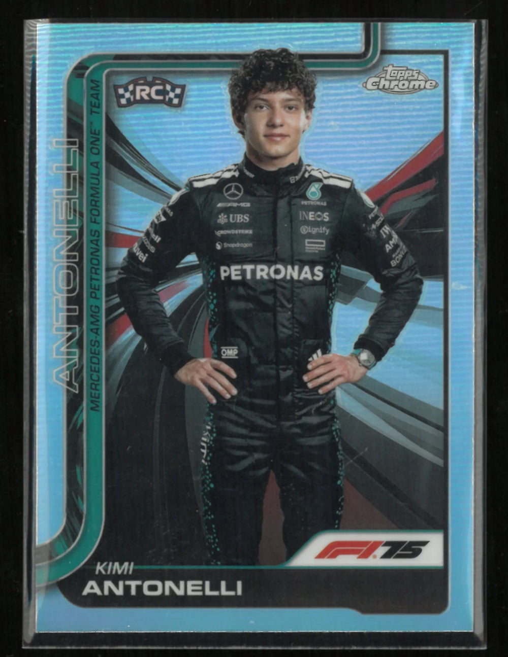 2025 Topps Chrome F1 75 Kimi Antonelli Rookie RC