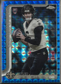2025 Topps Chrome Football Blue Geometric Refractor Rookie Tyler Shough /150