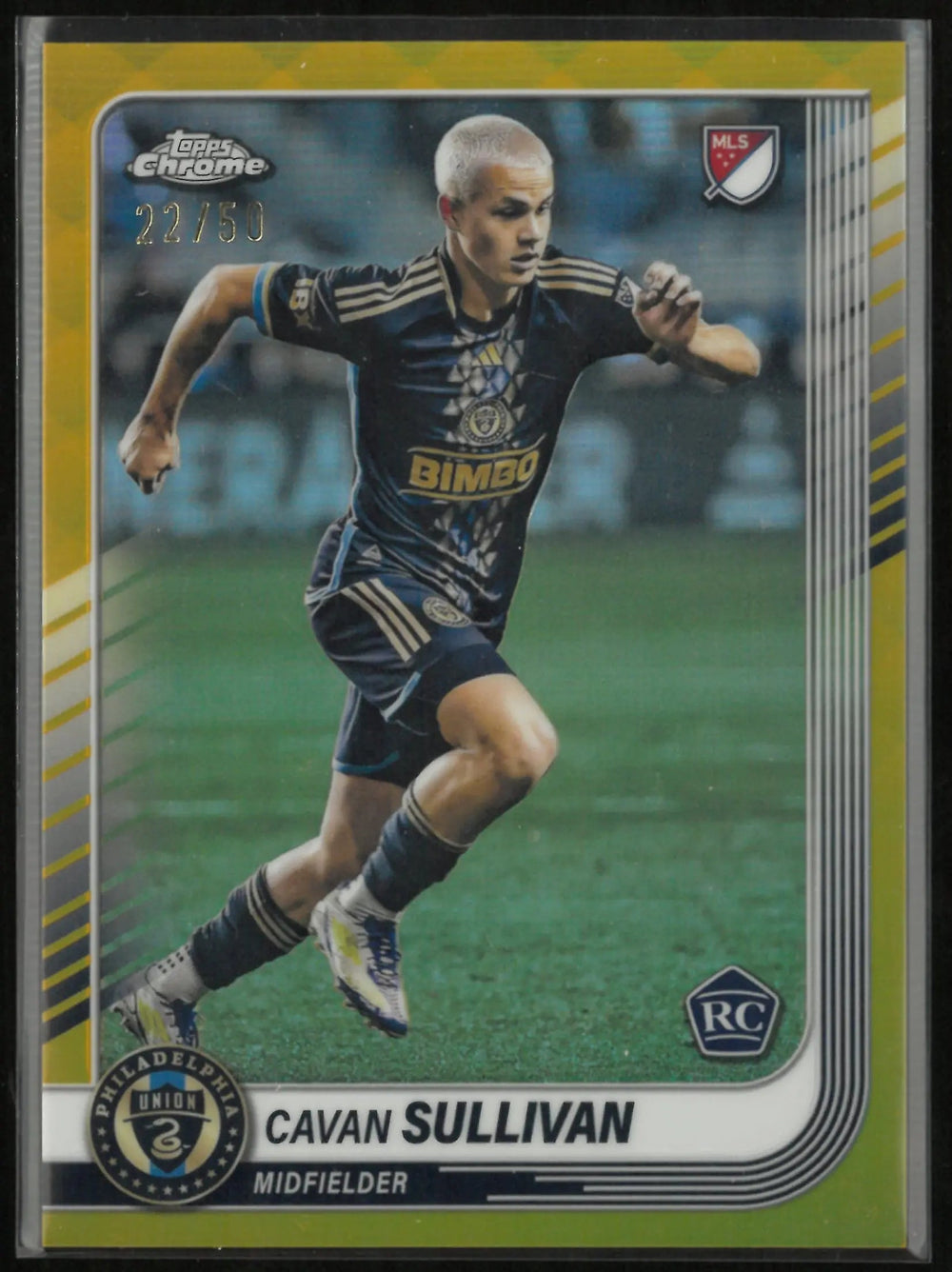 2025 Topps Chrome MLS Cavan Sullivan Gold Refractor /50 Rookie RC