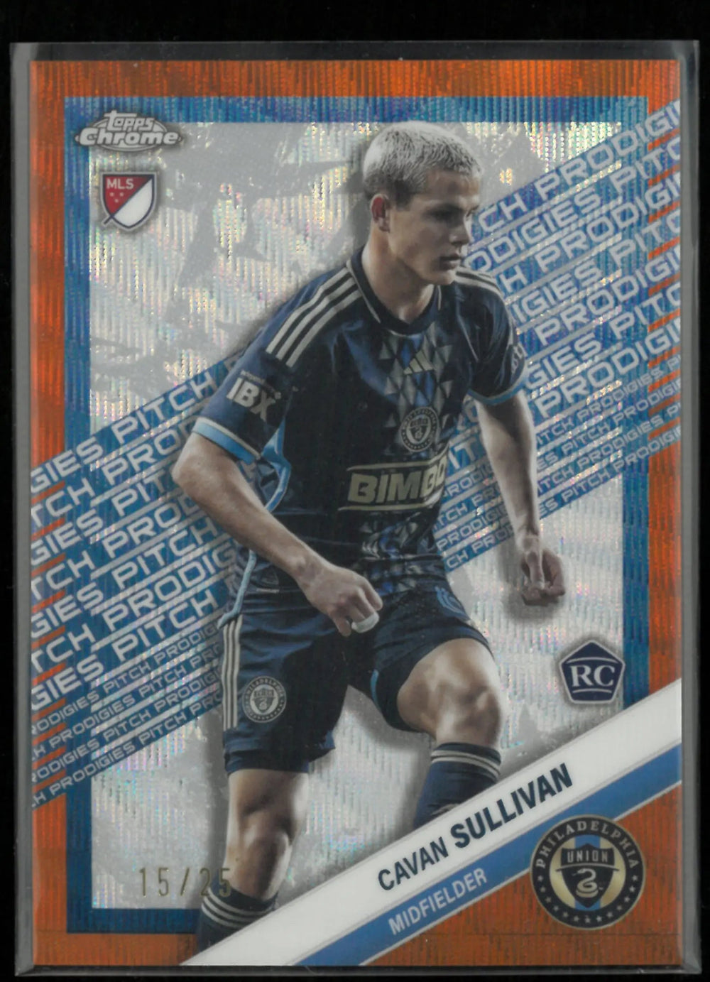 2025 Topps Chrome MLS Pitch Prodigies Cavan Sullivan RC Rookie Orange /25