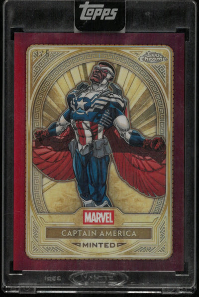 2025 Topps Chrome Marvel Mint Gold Red Refractor Captain America /5
