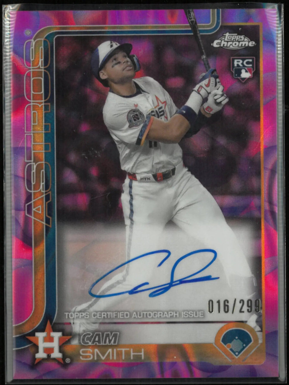 2025 Topps Chrome Baseball Cam Smith RC Auto Purple Lava Lamp /299 RC
