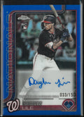 2025 Topps Chrome Rookie Autograph Daylen Lile Auto Blue /150 RC
