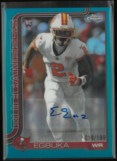 2025 Topps Chrome Rookie Autograph Emeka Egbuka Auto RC Teal /199
