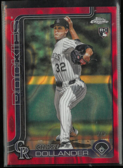 2025 Topps Chrome Rookie Chase Dollander Red Lava /5 RC