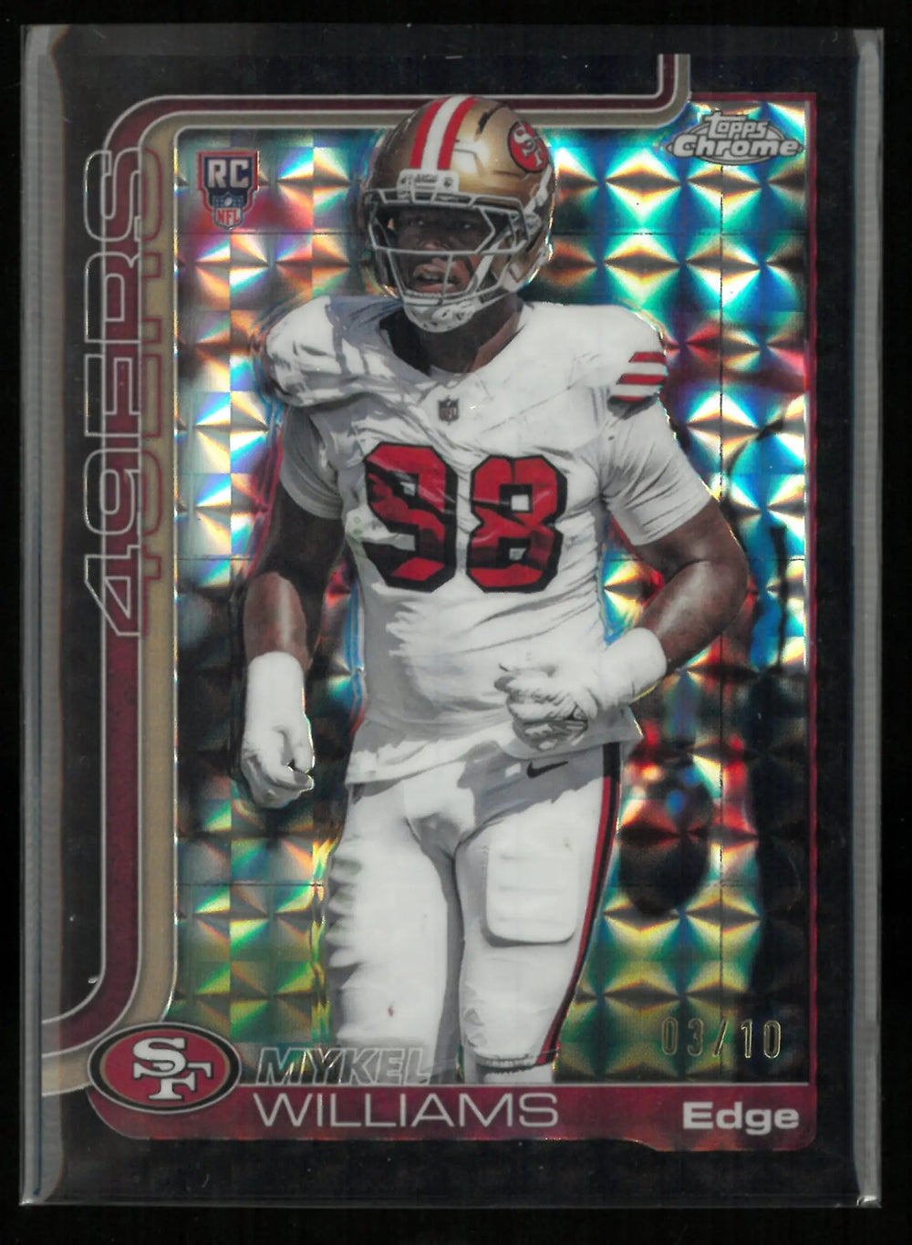 2025 Topps Chrome Rookie Mykel Williams Black Geometric /10 RC