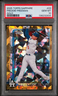2025 Topps Chrome Sapphire Freddie Freeman Gold /50 PSA 10