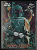 2025 Topps Chrome Star Wars Galactic Graffiti Boba Fett /50