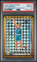2025 Topps Chrome X'S And Whoa's Kon Knueppel RC Rookie Gold Geo /50 PSA 10