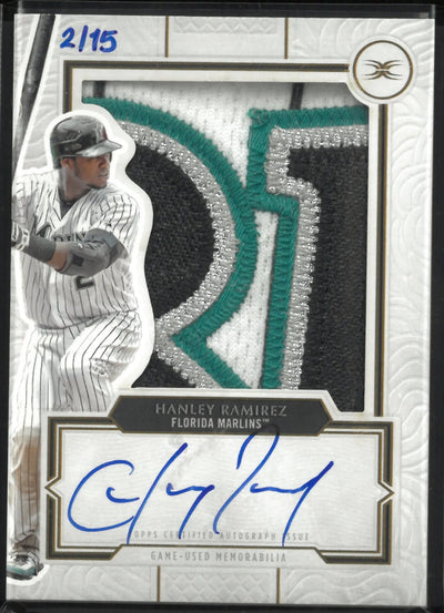 2025 Topps Definitive Baseball Ultra Patch Autograph Hanley Ramirez Auto /15