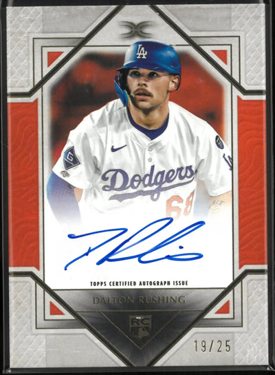 2025 Topps Definitive Collection Baseball Definitive Rookie Auto Dalton Rushing /25