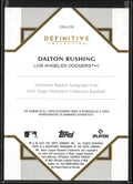 2025 Topps Definitive Collection Baseball Definitive Rookie Auto Dalton Rushing /25