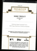 2025 Topps Definitive Defining Images Autograph Mike Trout Auto /10