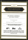 2025 Topps Definitive Framed Autograph Jackson Merrill Auto Red /5
