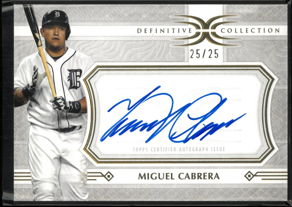 2025 Topps Definitive Legendary Autograph Miguel Cabrera Auto /25