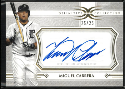 2025 Topps Definitive Legendary Autograph Miguel Cabrera Auto /25