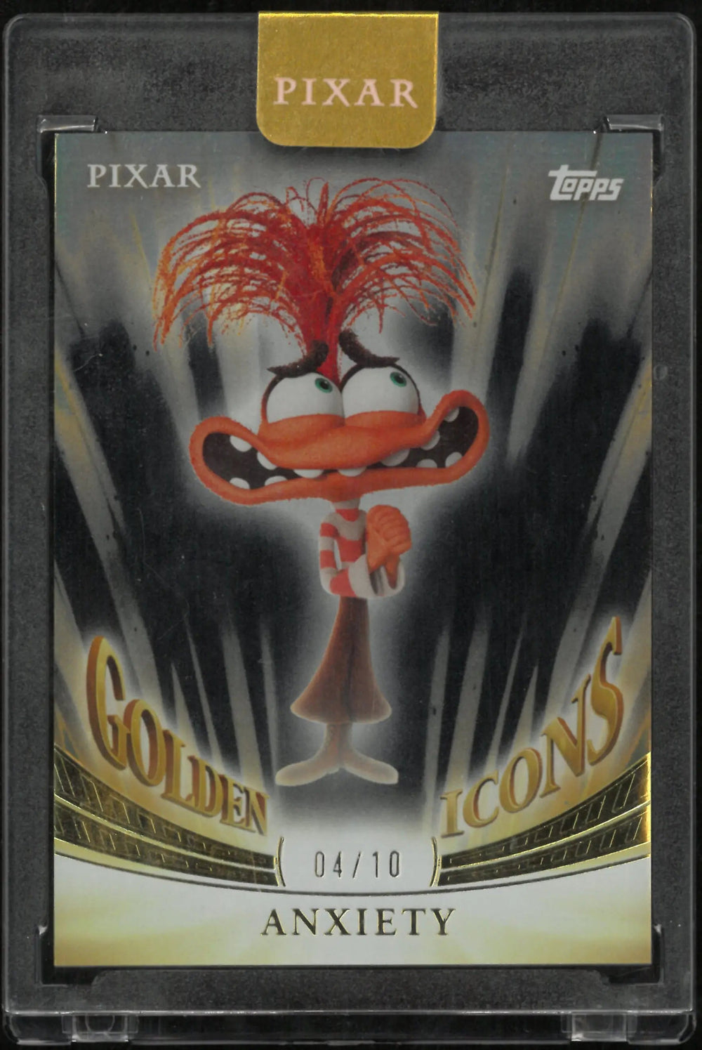2025 Topps Disney Golden Icons Inside Out 2 Anxiety /10