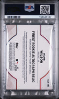 2025 Topps Finest Rookie Auto Relic Jacob Wilson Gold Refractor /50 PSA 8