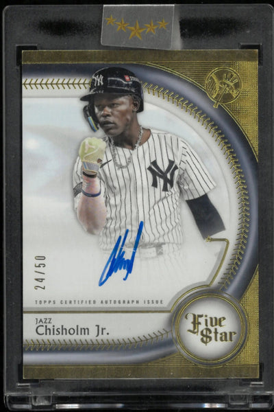 2025 Topps Five Star Auto Jazz Chrisholm Jr /50