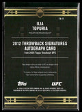 2025 Topps Knockout UFC Red 2012 Throwback Signatures Auto Ilia Topuria /25