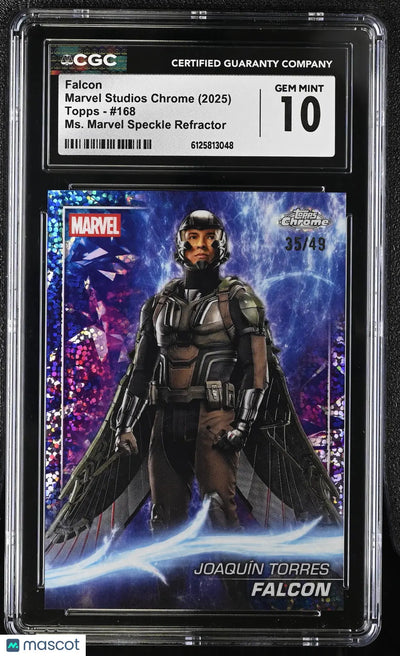 2025 Topps Marvel Studios Chrome Falcon 35/49 #168 CGC 10