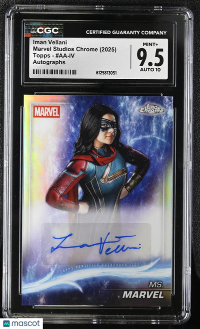 2025 Topps Marvel Studios Chrome Iman Vellani #AA-IV CGC 9.5