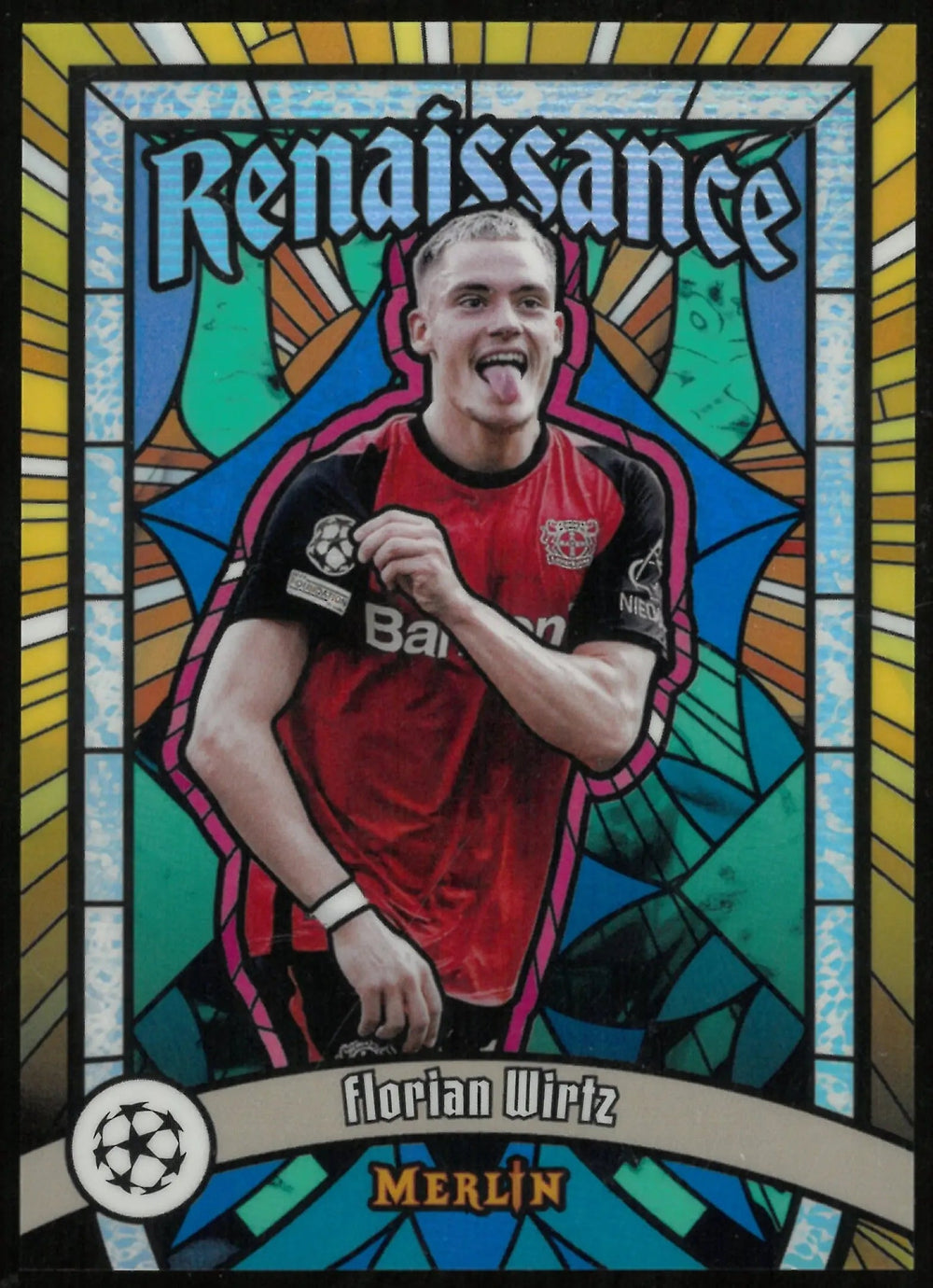 2025 Topps Merlin Florian Wirtz Renaissance Stained Glass SP