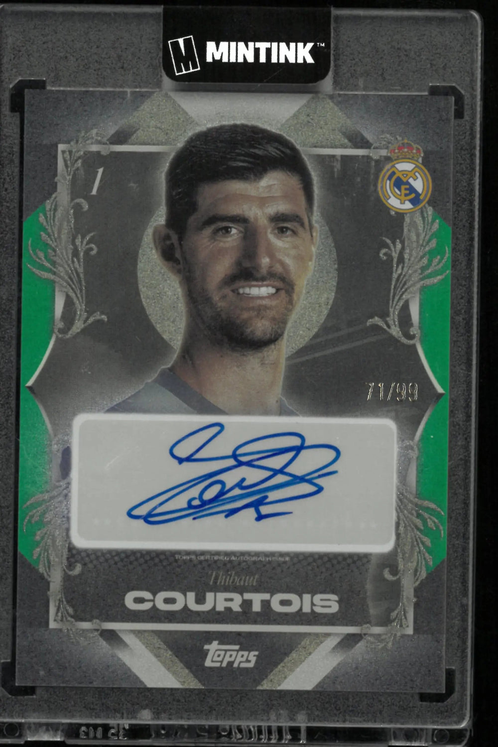 2025 Topps Portrait Posers Auto Los Blancos Real Madrid Thibaut Courtois /99