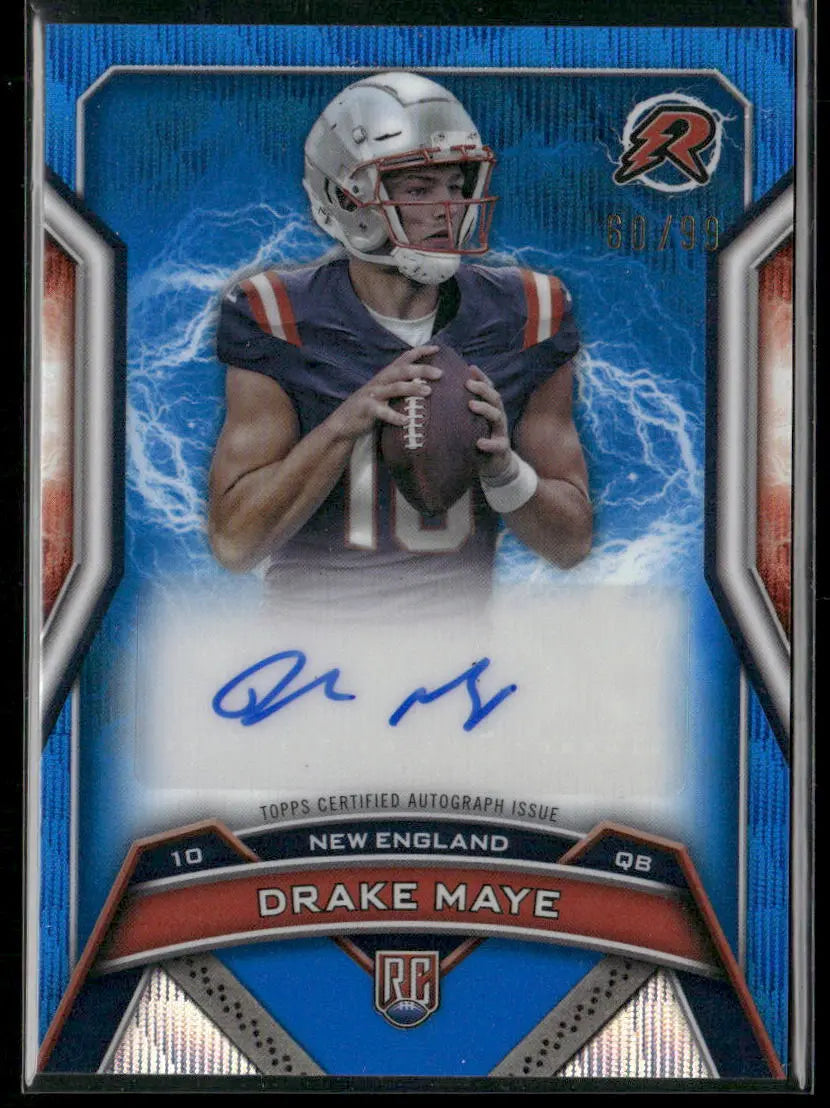2025 Topps Resurgence Blue Rookie Signatures Auto Drake Maye /99