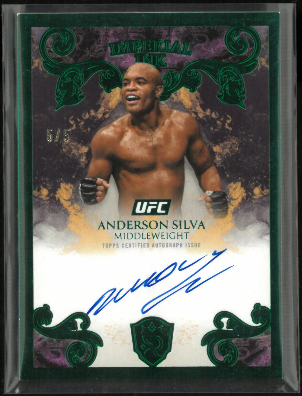 2025 Topps Royalty Collection Imperial Ink Anderson Silva Autograph Green /5