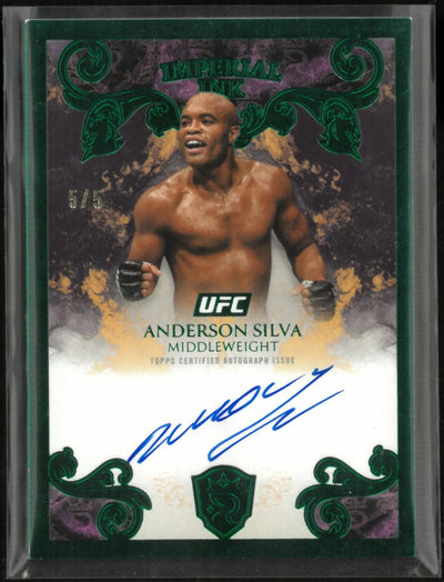2025 Topps Royalty Collection Imperial Ink Anderson Silva Autograph Green /5