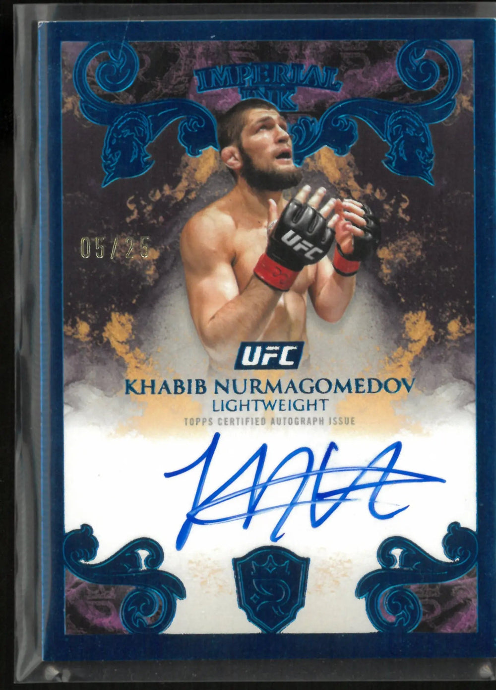 2025 Topps Royalty Collection Imperial Ink Khabib Nurmagomedov Blue /25