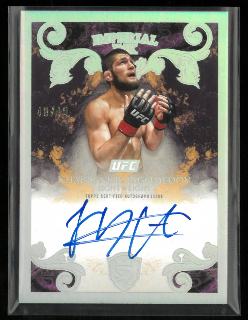 2025 Topps Royalty Collection UFC Imperial Ink Khabib Nurmagomedov /49