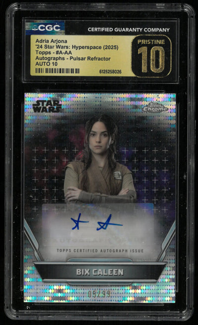 2025 Topps Star Wars Hyperspace Adria Arjona Autograph Pulsar Ref CGC Auto 10